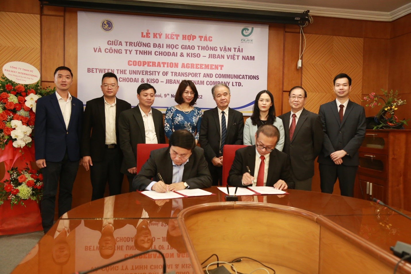 Lễ ký kết Biên bản hợp tác ghi nhớ giữa Trường ĐH GTVT với Công ty TNHH  Chodai & Kiso – Jiban Việt Nam